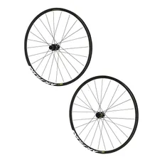 ROUES ROUTE 700 MAVIC AKSIUM DISC CENTERLOCK AXE 12x142 ET 12x100 NOIR 11/10V. SHIMANO (AVANT + ARRIERE)