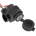 CHARGER SOCKET USB AVOC 12V 2A DOUBLE USB + FITTING KIT HANDLEBAR (WATERPROOF) (DIAMETER 22,2 mm 25,4/-L 60 mm) (FUSE OF PROTECTOR)