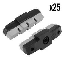 BRAKE SHOE HOLDER CITY/E-BIKE TO CARTOUCHE ELVEDES FOR MAGURA HS11/33 ON RIM ALUMINIUM 55 mm GREY (BOX OF 25 PAIRS) -GOMME RESISTANTE