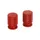 CAP OF VALVE MOTORCYCLE/SCOOTER/MOPED ALUMINIUM RED (PAIR) -AVOC