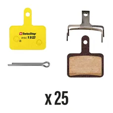 PLAQUETTE DE FREIN VTT SHIMANO DEORE M515,M486,M485,M575,M395 (SWISSSTOP ORGANIC - DISC 15RS) (VENDU PAR 25) - COMPATIBLE VAE