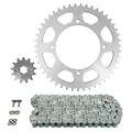 KIT CHAINE ADAPTABLE YAMAHA 125 XV VIRAGO 1997>2001 520 13x47 (DIAM COURONNE 125/145/10.5) (DEMULTIPLICATION ORIGINE) -AFAM