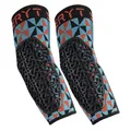 ELBOW PROTECTORS MTB SERYT FLOW ARLECCHINO ANTIBACTERIEN, ANTIDERAPANTE, WITHOUT COUTURE BLUE CLAIR/RED M (SOLD AS A PAIR) 250 g -CE IN 1621.1 LEVEL 2