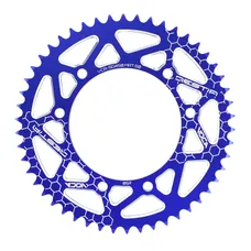 ADAPTABLE REAR SPROCKET 50CC GEARED MOTORCYCLE VOCA BESTIA APRILIA 50 RX 2006>2017/DERBI 50 SENDA X RACE 2004>2011/RIEJU 50 MRT 2009>, 50 RS3 2011>2016 420 50 DTS ALUMINIUM CNC BLUE (DIAMETER 105/125/8.5)