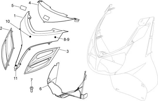 Carrosserie av. - Frontal