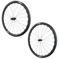 ROUES ROAD DISC 700 FIR FC 38 PRO CENTERLOCK CARBON BLACK CASSETTE SHIMANO 12/11-SPEED THRU AXLE 12/100 AND 12/142 HEIGHT/PROFIL 38 mm (PAIR) - TUBELESS READY