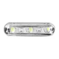 ECLAIRAGE DE PLAQUE IMMATRICULATION REPLAY MINI 3 LEDS TRANSPARENT/NOIR AVEC EQUERRE DE FIXATION (L 40mm / H 10mm / L 18mm) (HOMOLOGUE CE)