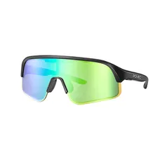 LUNETTES VELO ADULTE POVEC C1 MONTURE NOIR MAT VERRES VERT REVO ELECTROCHROMIQUES TACTILE 2 MODES INSTANTANES LUMINEUX/OBSCURE (VERRE CAT 2-3) -AUTONOMIE JUSQU'A 28 JOURS/IP65