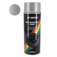 BOMBE DE PEINTURE MOTIP PRO HAUTE TEMPERATURE 800 ARGENT AEROSOL 400ml (04032)