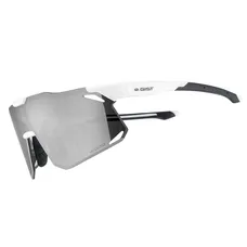 CYCLING GLASSES ADULT GIST ECLIPSE MONTURE WHITE VERRE FUME POLYCARBONATE (PROTECTOR 100% CONTRE UVA, UVB, UVC AND LUMIERE BLEUE) COMPATIBLE CLIP VERRES CORRECTEURS REF 225380