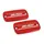 COVER OF BRAKE MASTER CYLINDER MAXI SCOOTER FOR HONDA 750 X-ADV ALUMINIUM CNC ANODISED RED WITH DESIGN (PAIR) -AVOC