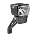 BICYCLE LIGHT E-BIKE FRONT ON FORK AXA NXT 130 E-BIKE 6-12-SPEED 130LUX APPROVED BLACK COMPATIBLE DYNAMO - FOR VOIR TO 140M AND VISIBLE TO 7KMS
