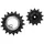DERAILLEUR JOCKEY WHEEL AOPW TRIPEAK 12-18 TEETH CERAMIC 12X2-SPEED SHIMANO DURA-ACE R9200 SILVER (SET OF 2) (WARRANTY 4 YEARS)