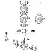 Arbre moteur - Cylindre - Piston