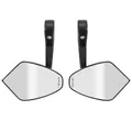 REAR-VIEW MIRROR MOTORCYCLE AVOC ARKAN ALUMINIUM BLACK WITH ADAPTER PLASTIC FITTING EXTREMITE HANDLEBAR 22,2 OR 25,4 mm (PAIR) (CE APPROVED)