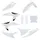 CARROSSERIE/CARENAGE MOTO MX KTM 125 SX 2025>, 250 SX-F 2025>, 350 XC-F 2025>, 450 SX-F 2025> BLANC (KIT PLASTIQUES 10 PIECES) -POLISPORT