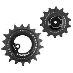 DERAILLEUR JOCKEY WHEEL AOPW TRIPEAK 14-18 TEETH CERAMIC 13X1-SPEED SRAM AXS XPLR RED E1/FORCE/RIVAL E1 BLACK (SET OF 2) (WARRANTY 4 YEARS)