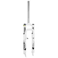 MTB FORK 26 " ZOOM 386MLO TO RESSORT WHITE ADJUSTABLE/BLOCABLE DEB. 60 mm PIVOT LISSE 285 mm 1''1/8-28,6 OUTER COMPATIBLE V-BRAKE/DISC