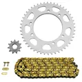 KIT CHAINE ADAPTABLE MBK 50 X-LIMIT SUPERMOTO 2003>2006 / YAMAHA 50 DT R 2003>2006 420 11x48 (DIAM COURONNE 105/125/8.5) (DEMULTIPLICATION ORIGINE) -AFAM