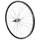 MTB WHEEL BRAKE SHOE 26" P2R REAR ALUMINIUM BLACK DOUBLE WALL HUB ALUMINIUM FREEWHEEL 7/6-SPEED AXLE PLEIN