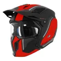HELMET TRIAL MT HELMETS STREETFIGHTER SV S TWIN C5 MATTE BLACK/RED M SINGLE VISOR TRANSPARENT CONVERTIBLE WITH CHIN BAR REMOVABLE (SUPPLIED WITH ONE SCREEN ADDITIONAL MIRROR) (ECE 22.06)