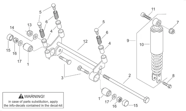 Suspension ar. - Bielle
