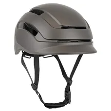 CASQUE VELO ADULTE NEWTON URBAIN COMMUTER ANTHRACITE MAT TAILLE 55-58 REGLAGE MOLETTE / ECLAIRAGE ARRIERE USB 270 g -INCLUS CABLE