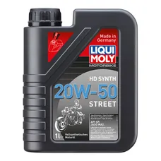 HUILE MOTEUR 4 TEMPS LIQUI MOLY MOTO STREET HD SYNTH 4T 20W50 (1 L) SYNTHETIQUE