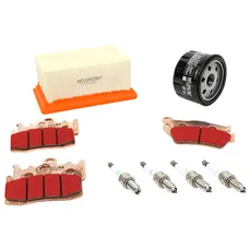 KIT ENTRETIEN MOTO ADAPTABLE BMW R 1200 NINE-T 2013>2023 PLAQUETTE METAL FRITTE (PACK 9 PIECES) -SELECTION P2R PREMIUM