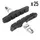 BRAKE SHOE HOLDER MTB V-BRAKE TO SCREW DEPORTE NEWTON 72 mm BLACK (CASE OF 25 PAIRS)