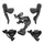 GROUPE/TRANSMISSION GRAVEL LTWOO 1X11-SPEED GR9 SERIES DISC HYDRAULIC CARBON BLACK (REAR DERAILLEUR - LEVIERS/MANETTES WITH ETRIERS FRONT AND REAR) (BOXED) -OIL MINERALE