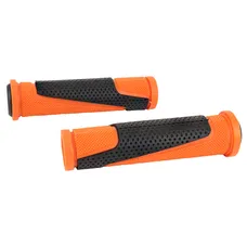 GRIP MTB NEWTON BI-MATIERE ORANGE/BLACK L130MM (PAIR)