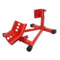 BLOQUE/CALE/ETAU DE ROUE MOTO P2R AVANT AUTO-BLOQUANT REGLABLE COMPATIBLE ROUE 16 à 19" ACIER ROUGE