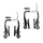 BRAKE CALIPER MTB/CITY V-BRAKE ALUMINIUM SILVER (2 PAIRS) 110 mm