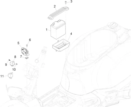 Relais - Batterie - Avertisseur sonore