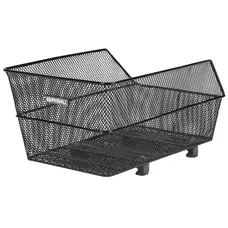 REAR BASKET STEEL NID ABEILLE BASIL CENTO BLACK MOUNTING KIT ADJUSTABLE ON CARRIER IDEAL FOR E-BIKE/E-BIKE (L38XL24XH13,5 cm) COMPATIBLE LEADER FOX