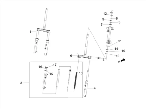 Suspension avant - Amortisseur/s