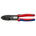 PINCE A SERTIR UNIVERSELLE PRO KNIPEX COMPACT PRECIFORCE 230mm AVEC POIGNEE ERGONOMIQUE POUR COSSES ET CONNECTEURS NON ISOLES (97 21 215 B) -MADE IN GERMANY