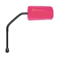 REAR-VIEW MIRROR SCOOTER REPLAY F1 RUBBER MATTE PINK FLUORESCENT DIAMETER 8 REVERSIBLE (X1) -ROD LONG - **