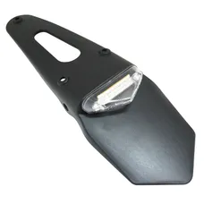 SUPPORT DE PLAQUE IMMATRICULATION AVEC FEU 50 A BOITE/MOTO SP AVEC FEU TRANSPARENT A LEDS (L 328mm / H 55mm / L 110mm) (HOMOLOGUE CE) -REPLAY