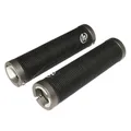 GRIP CITY HERRMANS SUPER CONFORT BLACK L130MM SERRAGE DOUBLE CLAMP TITANIUM (PAIR CARDED)