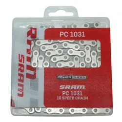 BICYCLE CHAIN 10-SPEED ROAD/MTB SRAM PC-1031 GREY/BLACK 114 LINKS