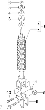 Suspension arrière - Amortisseur/s