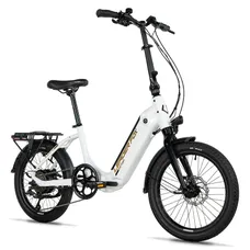 VELO ELECTRIQUE/VAE PLIANT CITY 20 LEADER FOX TIFTON 2026 MIXTE BLANC BRILLANT 8V MOTEUR ROUE AR BAFANG 36V 45Nm BATTERIE 16Ah