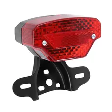 SUPPORT DE PLAQUE IMMATRICULATION AVEC FEU UNIVERSEL NOIR (AMPOULE BA15s x2) -SELECTION P2R