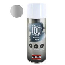 BOMBE DE PEINTURE AREXONS ACRYLIQUE 100 GRIS ZINC EFFET METALISE AEROSOL 400 ml (3674)
