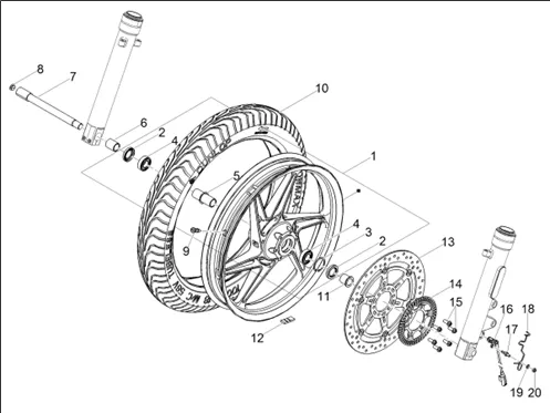 Roue avant