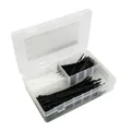 COLLIER DE SERRAGE NYLON TYPE RILSAN 2,5x100mm et 4,8x160mm NOIR ET TRANSPARENT (BOITE DE 250) -P2R