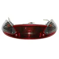 FEU ARRIERE SCOOT ADAPTABLE PEUGEOT 50 VIVACITY AVEC CLIGNOTANTS TRANSPARENT NOIR (HOMOLOGUE CE) -REPLAY