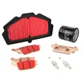 KIT ENTRETIEN MOTO ADAPTABLE KAWASAKI 650 Z650 2017>, Z650 RS 2022>, NINJA 650 2017> PLAQUETTE METAL FRITTE (PACK 7 PIECES) -SELECTION P2R PREMIUM